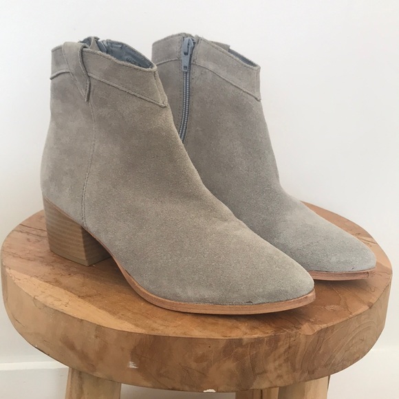 Topshop Shoes - TOPSHOP suede grey booties NWT
